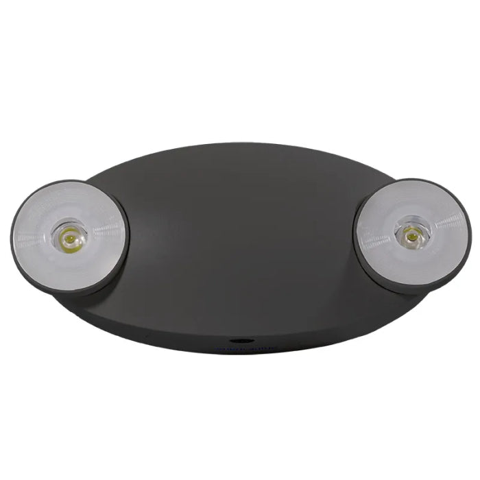 Westgate EL-M2-BK LED 1W x 2 Head Mini Emergency Light Fixture Wall Mount Black Finish 120-277V