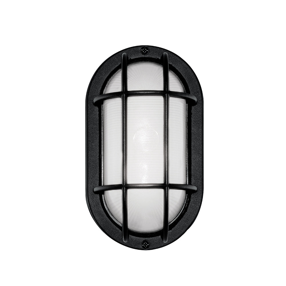 Euri Lighting EOL-WL13BLK-2050e 6.2 Watt LED Outdoor Bulkhead Black Wall Fixture 5000K 120V