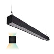 Euri Lighting EUD4-50W103sw-B 50W 4ft Black LED Suspended Up & Down Light Gen2 30K/40/50K 120-277V