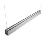 Euri Lighting EUD4-50W103sw-S 50W 4ft Silver LED Suspended Up & Down Light Gen2 30K/40/50K 120-277V