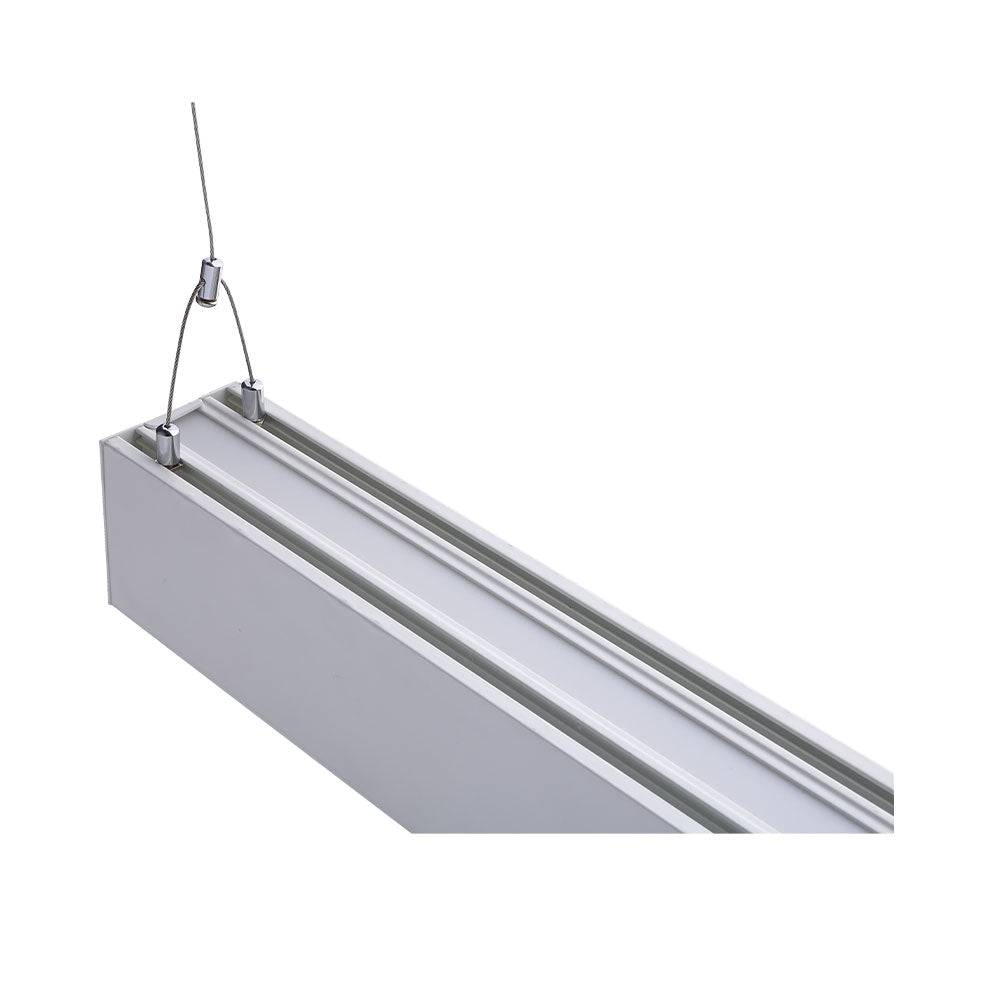 Euri Lighting EUD4-50W103sw-W 50W 4ft White LED Suspended Up & Down Light Gen2 30K/40/50K 120-277V