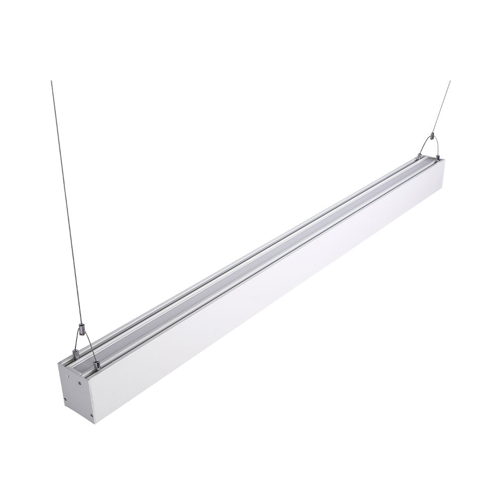 Euri Lighting EUD4-50W103sw-W 50W 4ft White LED Suspended Up & Down Light Gen2 30K/40/50K 120-277V