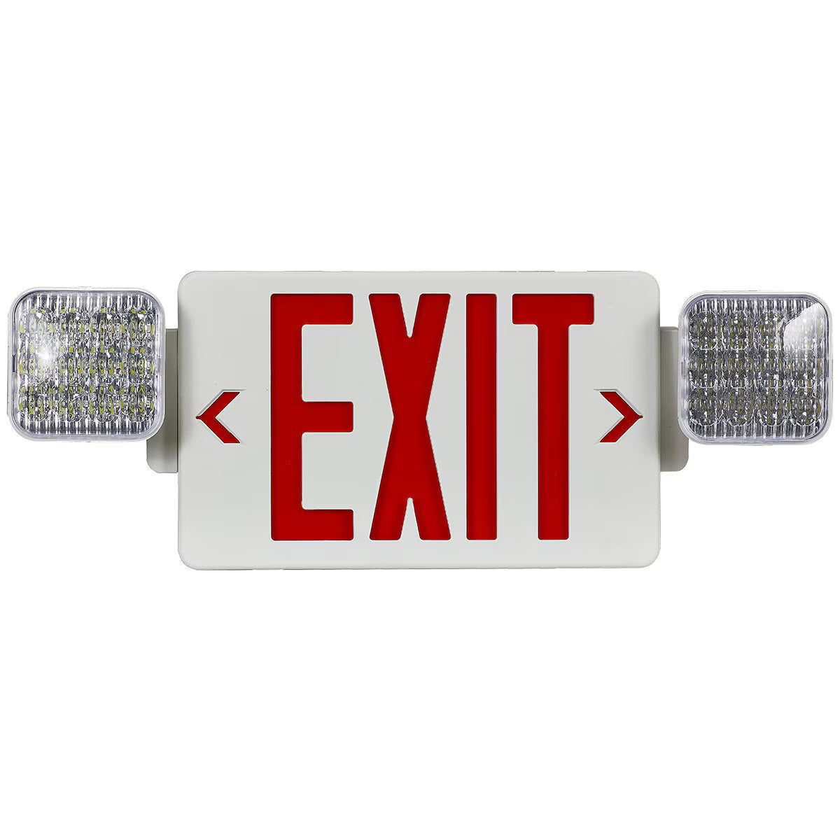 LEDone EX014 LOC-EXIT-2WRLW 2W LED Exit Sign/Emergency Light Combo Light Red Letters 120/277V