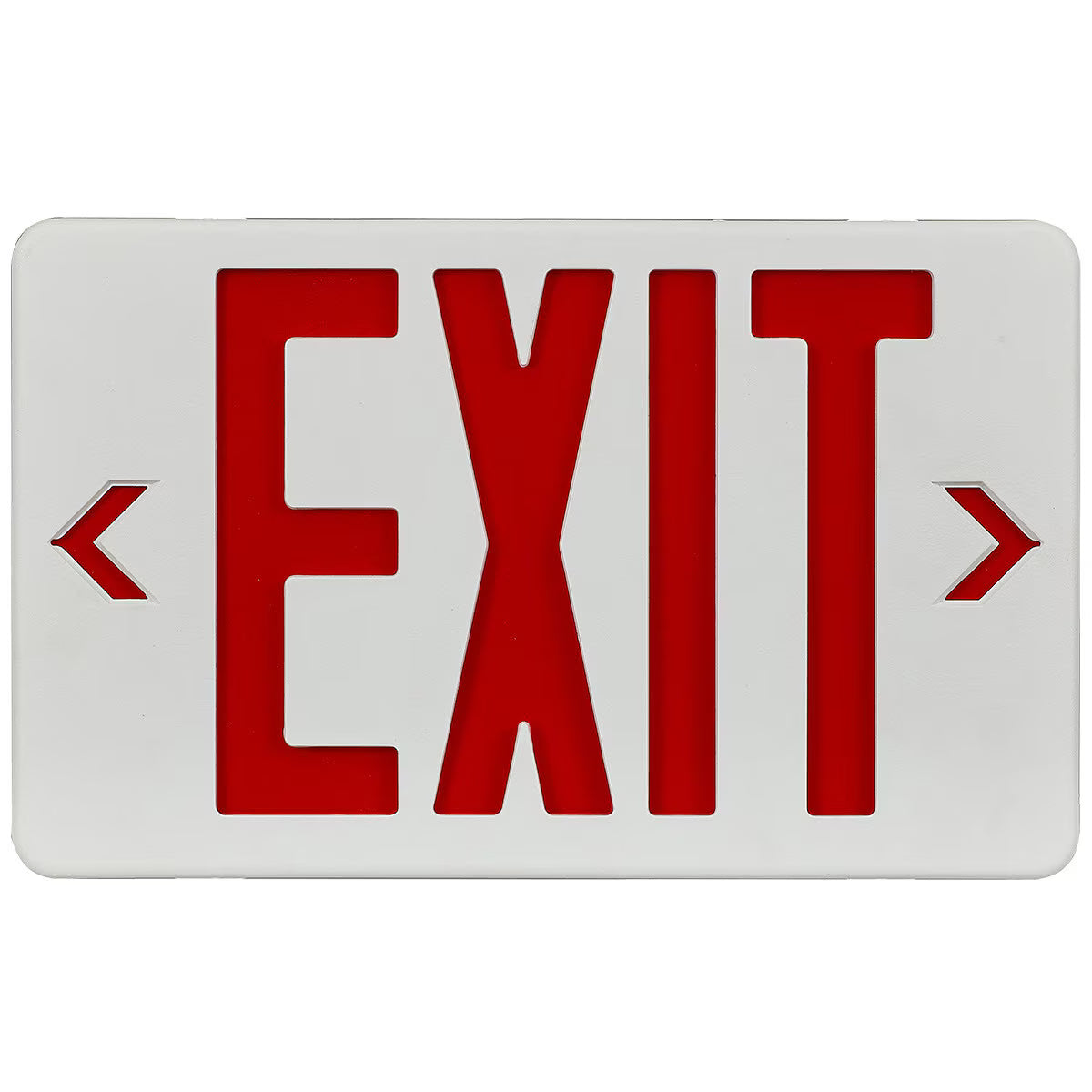 LEDone EX016 LOC-EXIT-1WRLW 1W LED Exit Sign Red Letters Universal J-Box Mounting 120/277V