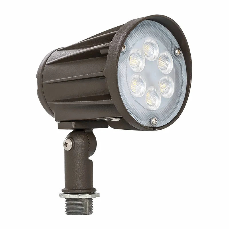 Westgate FLD2-15W-30K-D-KN 15-Watt LED Garden/Flag Bullet Fixture 3000K Bronze Finish 120-277V