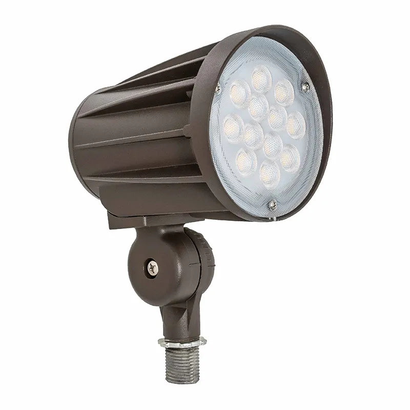 Westgate FLD2-28W-30K-D-KN 28-Watt LED Garden/Flag Bullet Fixture 3000K Bronze Finish 120-277V