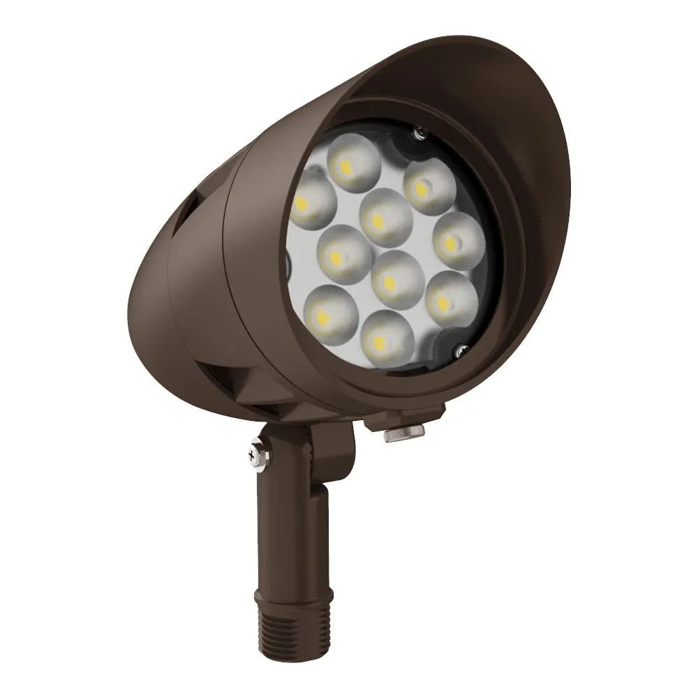 Westgate FLDX-SM-15W-30K-BR 15-Watt LED Bullet Flood Light with Long Shroud Bronze Finish 3000K 120-277V