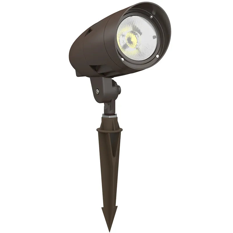 Westgate FLVX-LG-30-50W-MCTP-BR 30/40/50-Watt LED Garden Bullet Flood Light with Spike 30K/40K/50K Bronze Finish 12V