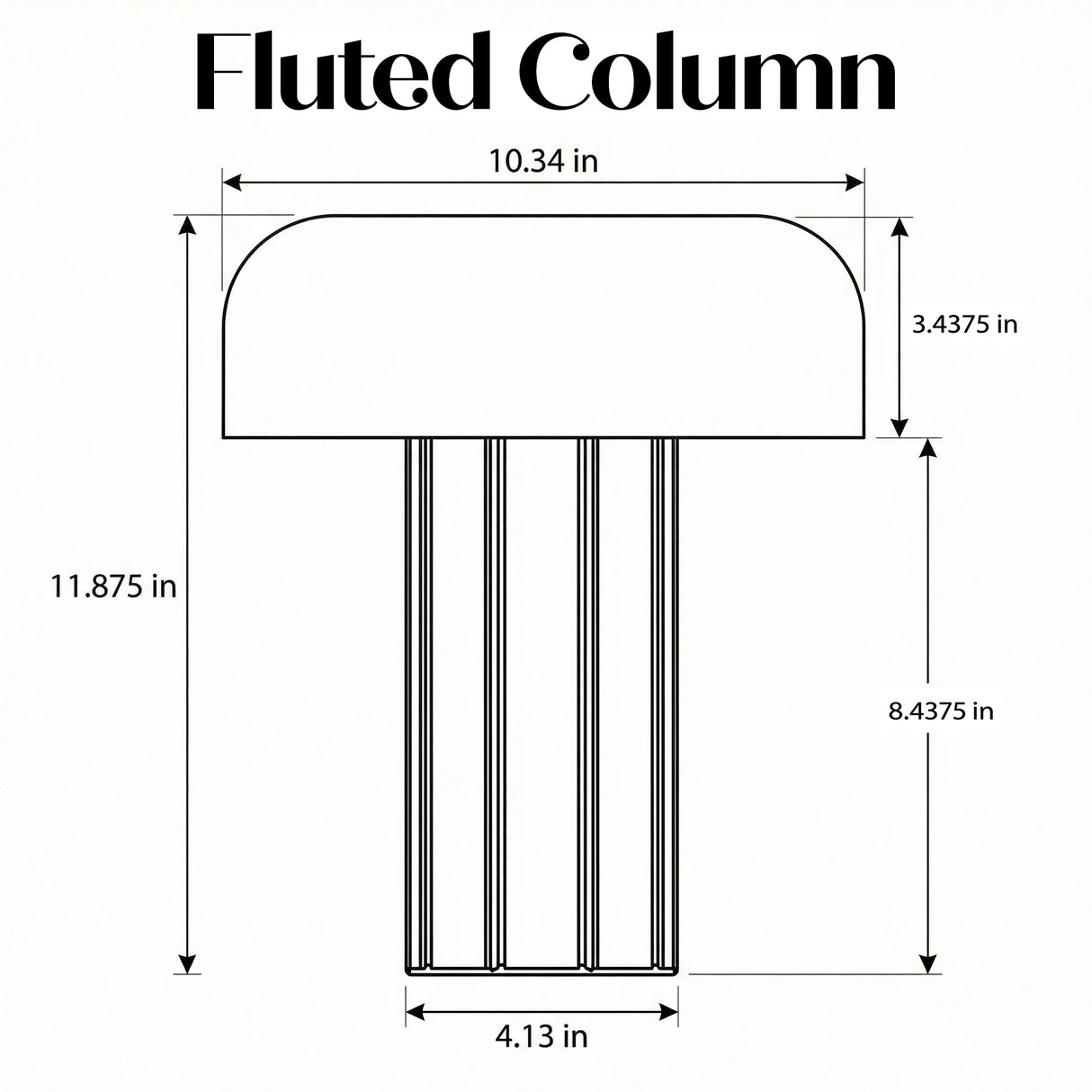 Kibun K70500 FLUTED COLUMN Rechargeable Cordless LED Table Lamp, 3-Levels Brightness Touch Sensor Control, Travertine / Chocolate Bronze