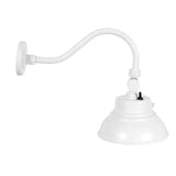 Westgate GNB-25W-MCT-WH-P 25W LED Gooseneck Barn Light with Photocell White Finish 30K/40K/50K 120-277V