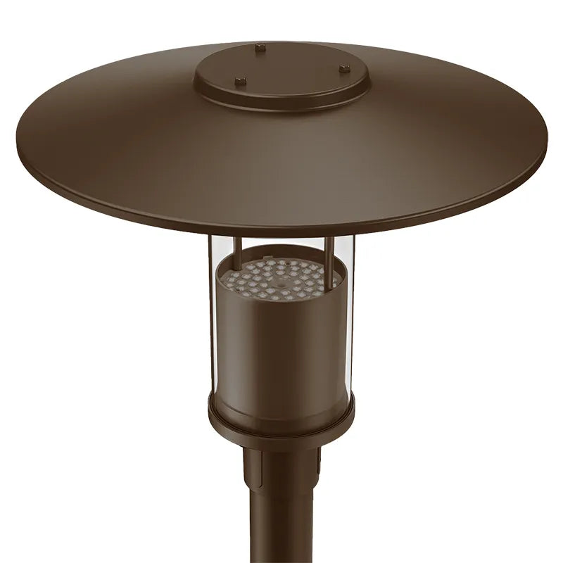 Westgate GPH-12-40W-MCTP-BR 12W/20W/30W/40W LED Top-Hat Post-Top Light Fixture Bronze Finish Fits 2-3/8" Poles 30K/40K/50K 120-277V