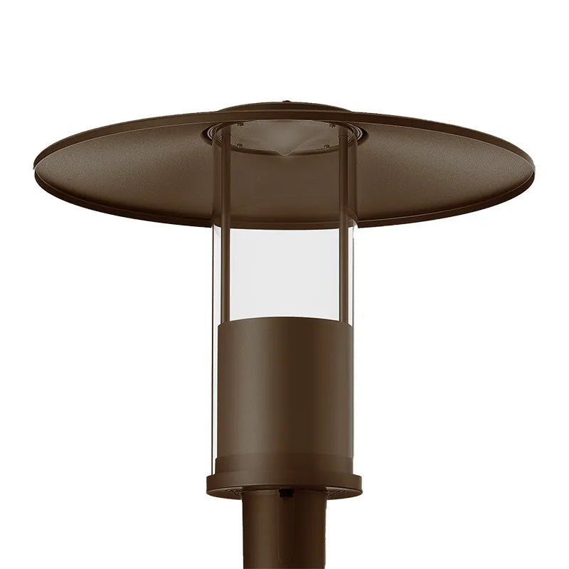 Westgate GPH-12-40W-MCTP-BR 12W/20W/30W/40W LED Top-Hat Post-Top Light Fixture Bronze Finish Fits 2-3/8" Poles 30K/40K/50K 120-277V