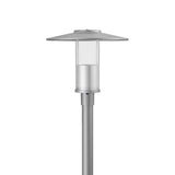 Westgate GPH-12-40W-MCTP-GY 12W/20W/30W/40W LED Top-Hat Post-Top Light Fixture Silver Grey Finish Fits 2-3/8" Poles 30K/40K/50K 120-277V