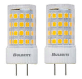Bulbrite 861598 5W LED T7 Light Bulb 2700K Dimmable GY6 550 Lumens 12V 2PK