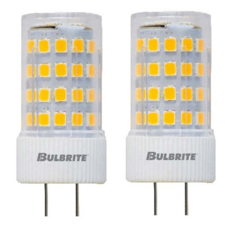 Bulbrite 861598 5W LED T7 Light Bulb 2700K Dimmable GY6 550 Lumens 12V 2PK