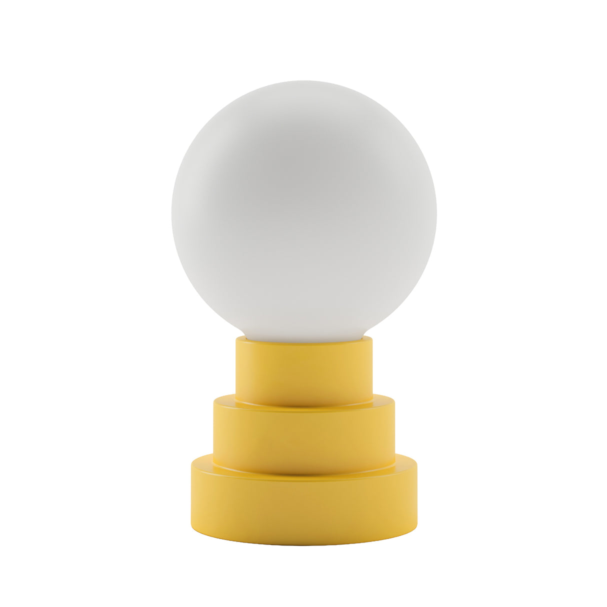 Kibun K70203 GLOBE Rechargeable Cordless LED Table Lamp, 3-Levels Brightness Touch Sensor Control, Citrone