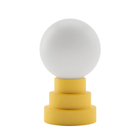 Kibun K70203 GLOBE Rechargeable Cordless LED Table Lamp, 3-Levels Brightness Touch Sensor Control, Citrone