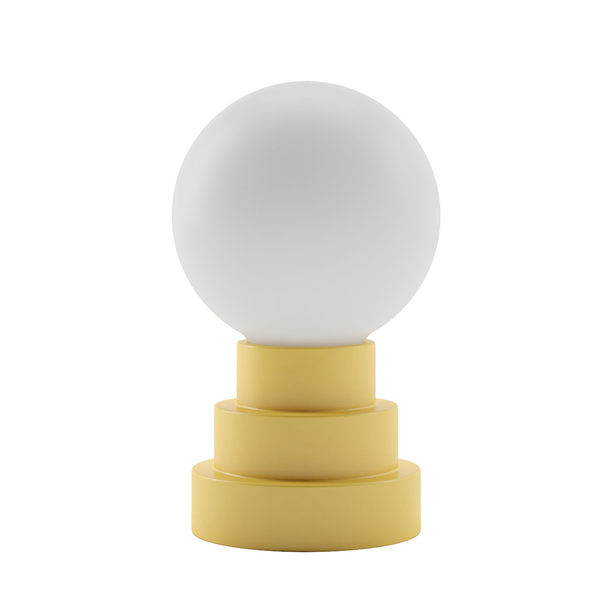 Kibun K70203 GLOBE Rechargeable Cordless LED Table Lamp, 3-Levels Brightness Touch Sensor Control, Citrone