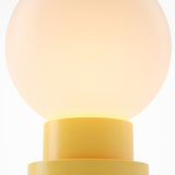 Kibun K70203 GLOBE Rechargeable Cordless LED Table Lamp, 3-Levels Brightness Touch Sensor Control, Citrone