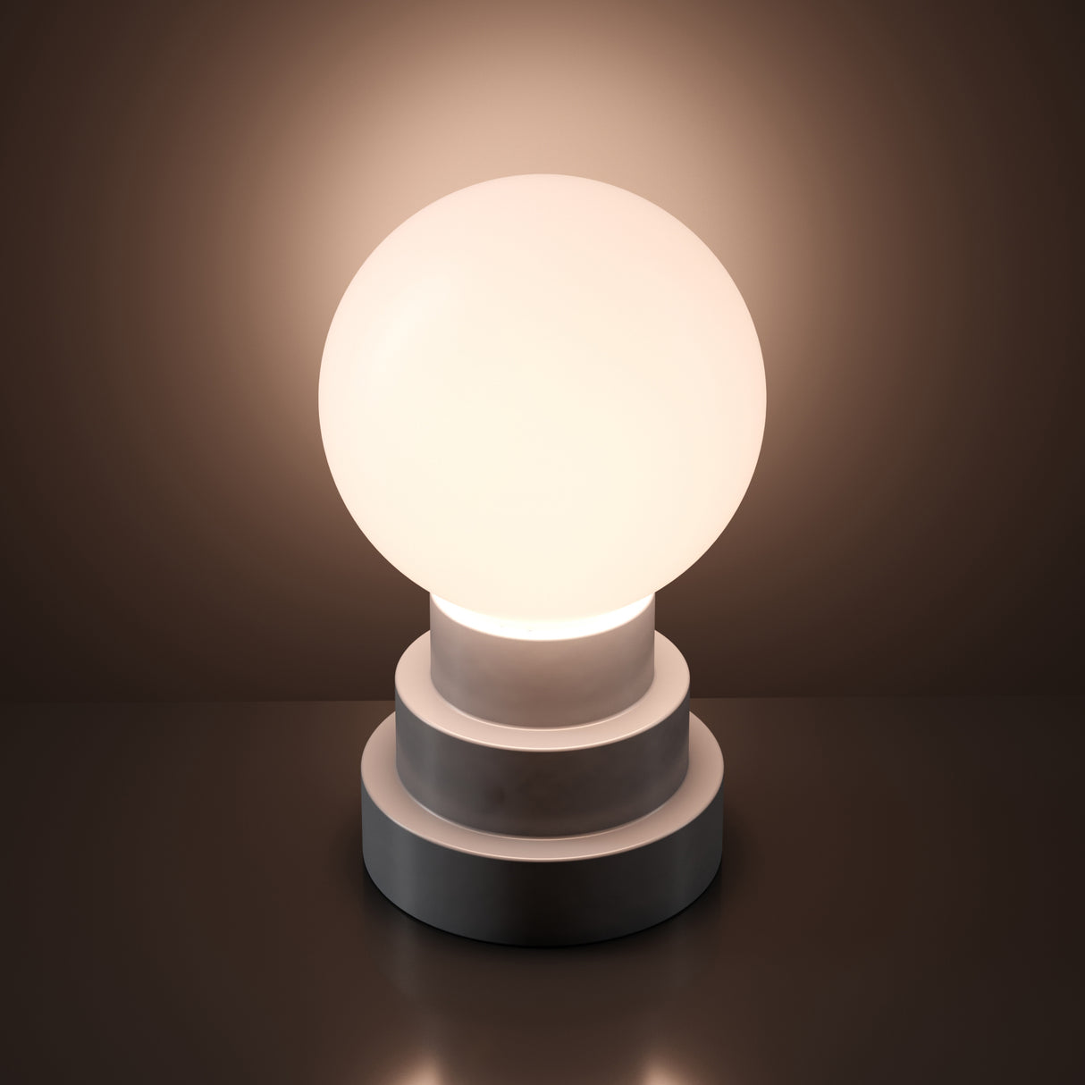 Kibun K70202 GLOBE Rechargeable Cordless LED Table Lamp, 3-Levels Brightness Touch Sensor Control, Iron