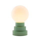 Kibun K70200 GLOBE Rechargeable Cordless LED Table Lamp, 3-Levels Brightness Touch Sensor Control, Moss