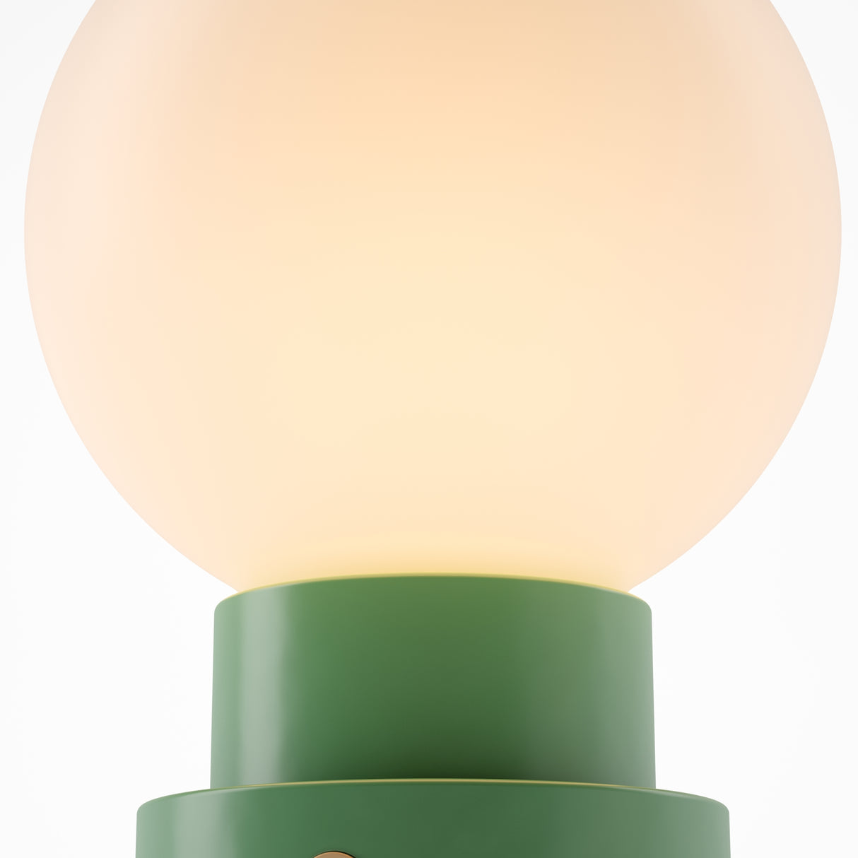 Kibun K70200 GLOBE Rechargeable Cordless LED Table Lamp, 3-Levels Brightness Touch Sensor Control, Moss