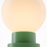 Kibun K70200 GLOBE Rechargeable Cordless LED Table Lamp, 3-Levels Brightness Touch Sensor Control, Moss