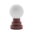 Kibun K70201 GLOBE Rechargeable Cordless LED Table Lamp, 3-Levels Brightness Touch Sensor Control, Oxblood