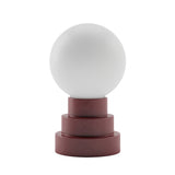 Kibun K70201 GLOBE Rechargeable Cordless LED Table Lamp, 3-Levels Brightness Touch Sensor Control, Oxblood