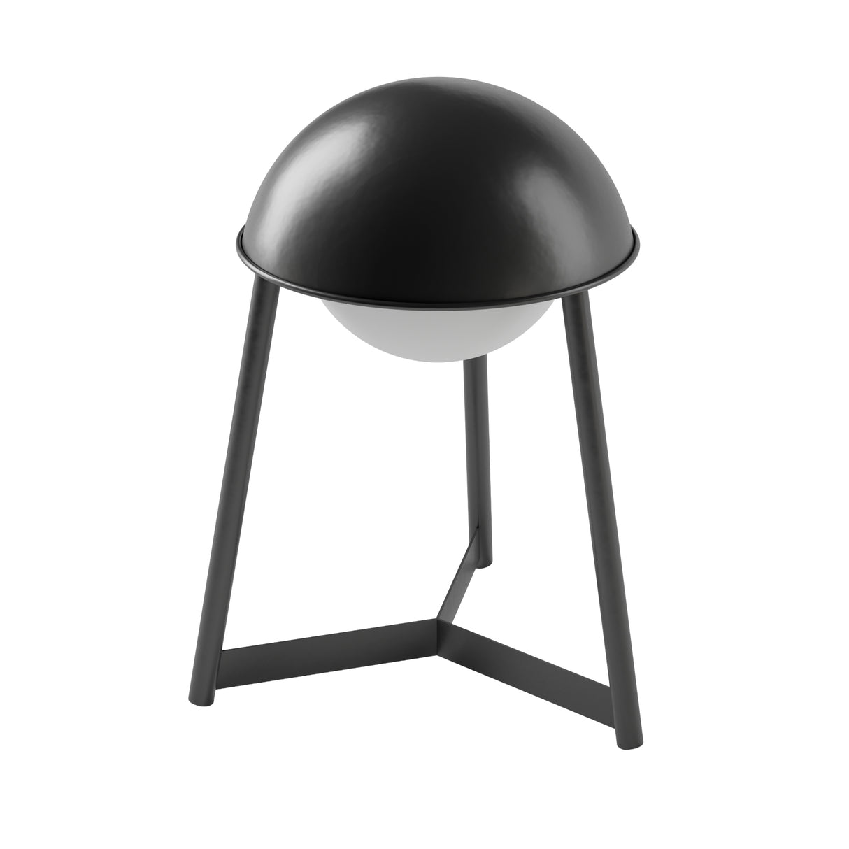 Kibun K70105 HELMET Rechargeable Cordless LED Table Lamp, 3-Levels Brightness Touch Sensor Control, Black