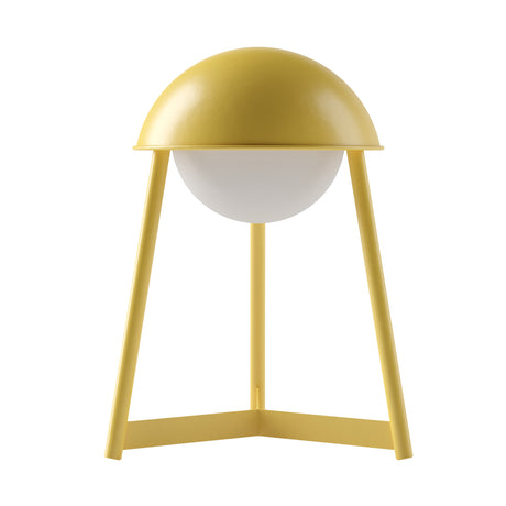 Kibun K70103 HELMET Rechargeable Cordless LED Table Lamp, 3-Levels Brightness Touch Sensor Control, Citrone