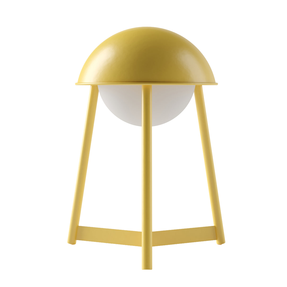 Kibun K70103 HELMET Rechargeable Cordless LED Table Lamp, 3-Levels Brightness Touch Sensor Control, Citrone