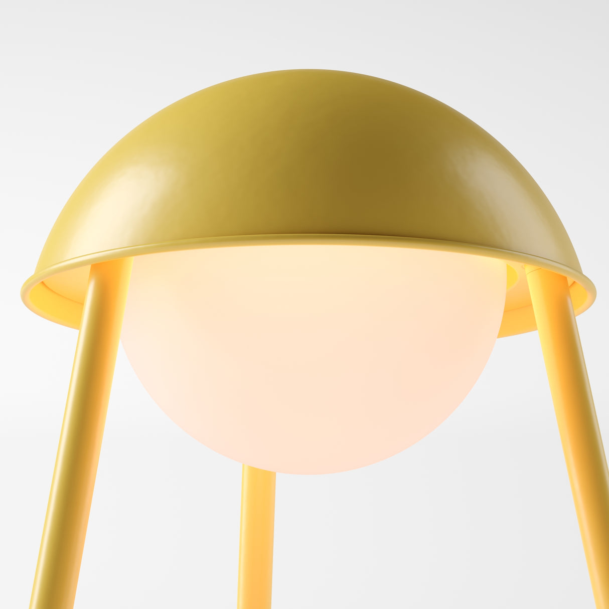 Kibun K70103 HELMET Rechargeable Cordless LED Table Lamp, 3-Levels Brightness Touch Sensor Control, Citrone