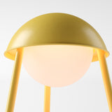 Kibun K70103 HELMET Rechargeable Cordless LED Table Lamp, 3-Levels Brightness Touch Sensor Control, Citrone