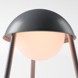 Kibun K70102 HELMET Rechargeable Cordless LED Table Lamp, 3-Levels Brightness Touch Sensor Control, Iron