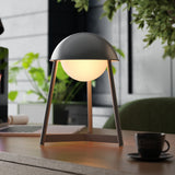 Kibun K70102 HELMET Rechargeable Cordless LED Table Lamp, 3-Levels Brightness Touch Sensor Control, Iron