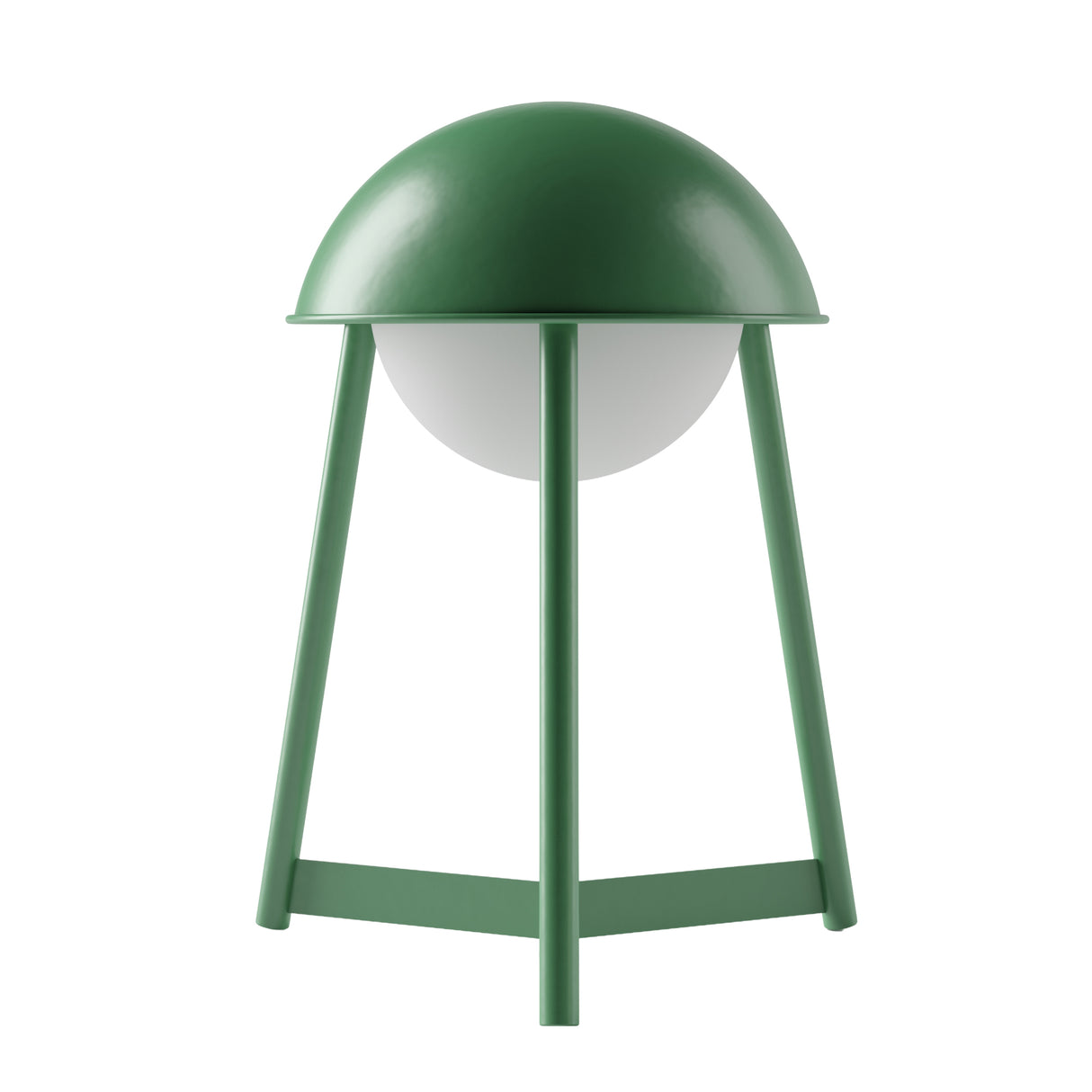 Kibun K70100 HELMET Rechargeable Cordless LED Table Lamp, 3-Levels Brightness Touch Sensor Control, Moss