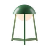 Kibun K70100 HELMET Rechargeable Cordless LED Table Lamp, 3-Levels Brightness Touch Sensor Control, Moss