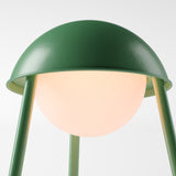 Kibun K70100 HELMET Rechargeable Cordless LED Table Lamp, 3-Levels Brightness Touch Sensor Control, Moss