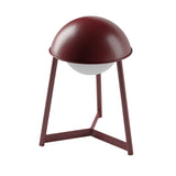 Kibun K70101 HELMET Rechargeable Cordless LED Table Lamp, 3-Levels Brightness Touch Sensor Control, Oxblood