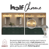 Bulbrite 862880 Bulbrite LED Filament Pack of (4) 6 Watt Dimmable G40 Light Bulbs with a Half Mirror Finish and Medium (E26) Base - 2700K (Warm White Light), 500 Lumens