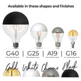 Bulbrite 862062 2.5W LED G16 Light Bulb 2700K Dimmable E12 200 Lumens 120V 4PK