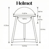 Kibun K70102 HELMET Rechargeable Cordless LED Table Lamp, 3-Levels Brightness Touch Sensor Control, Iron
