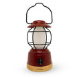 Kibun K80100 S'mores Cordless LED Outdoor Table Lamp with Dimmer, Built-in Rechargeable Battery, 3-Level Brightness with Power Bank, Red