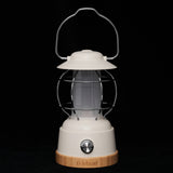 Kibun K80102 S'mores Cordless LED Outdoor Table Lamp with Dimmer, Built-in Rechargeable Battery, 3-Level Brightness with Power Bank, Tan