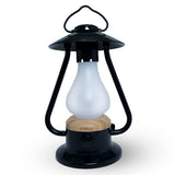 Kibun K80120 Bonfire Cordless LED Outdoor Table Lamp with Dimmer, Built-in Rechargeable Battery, 3-Level Brightness with Power Bank, Black