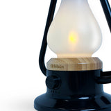 Kibun K80120 Bonfire Cordless LED Outdoor Table Lamp with Dimmer, Built-in Rechargeable Battery, 3-Level Brightness with Power Bank, Black
