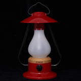 Kibun K80121 Bonfire Cordless LED Outdoor Table Lamp with Dimmer, Built-in Rechargeable Battery, 3-Level Brightness with Power Bank, Red