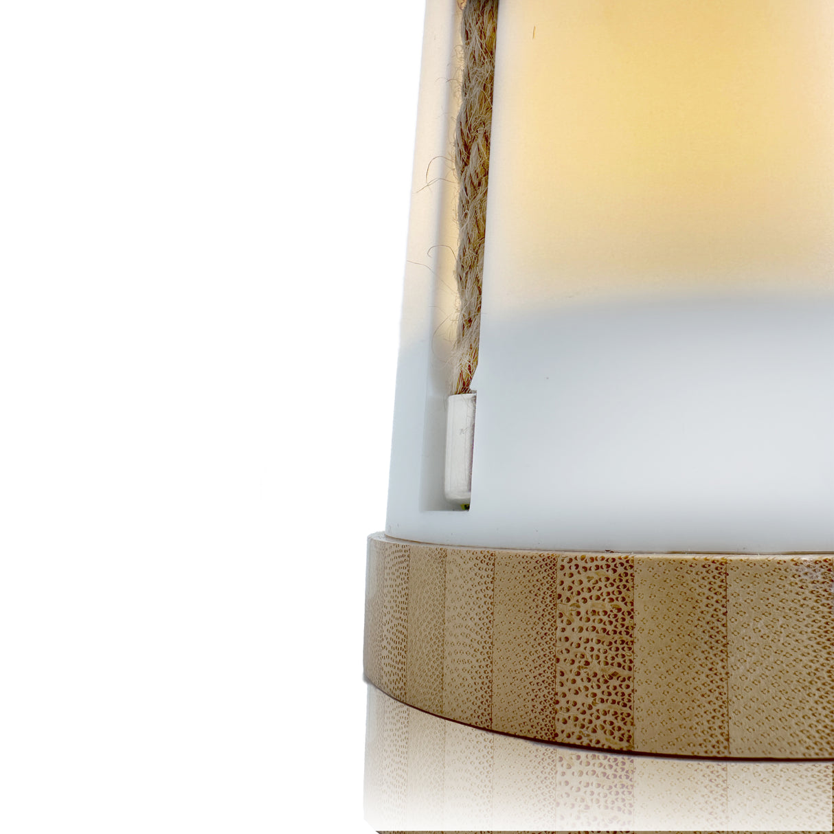 Kibun K80160 Groove Cordless LED Outdoor Table Lamp with Dimmer, Built-in Rechargeable Battery, 3-Level Brightness, White