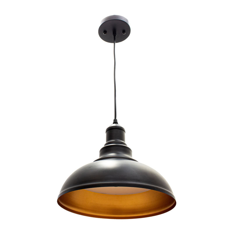 Westgate LCFA-MCT5-BK 25W LED Integrated Vintage Pendant Light Black Exterior Copper Interior Finish 27K/30K/35K/40K/50K 120V